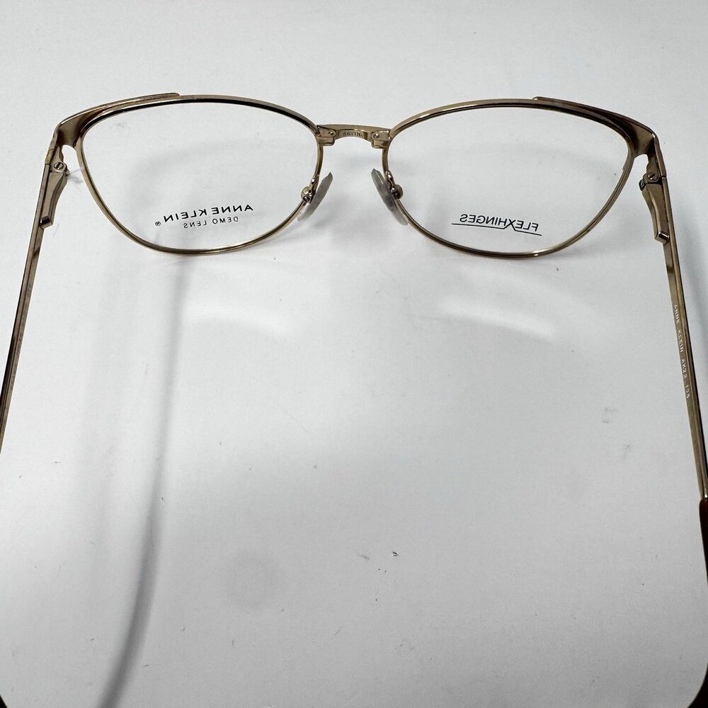 Vintage Anne Klein AK23 022 Gold Brown Eyeglass Frames 56-16-135 Made Japan - Picture 5 of 9
